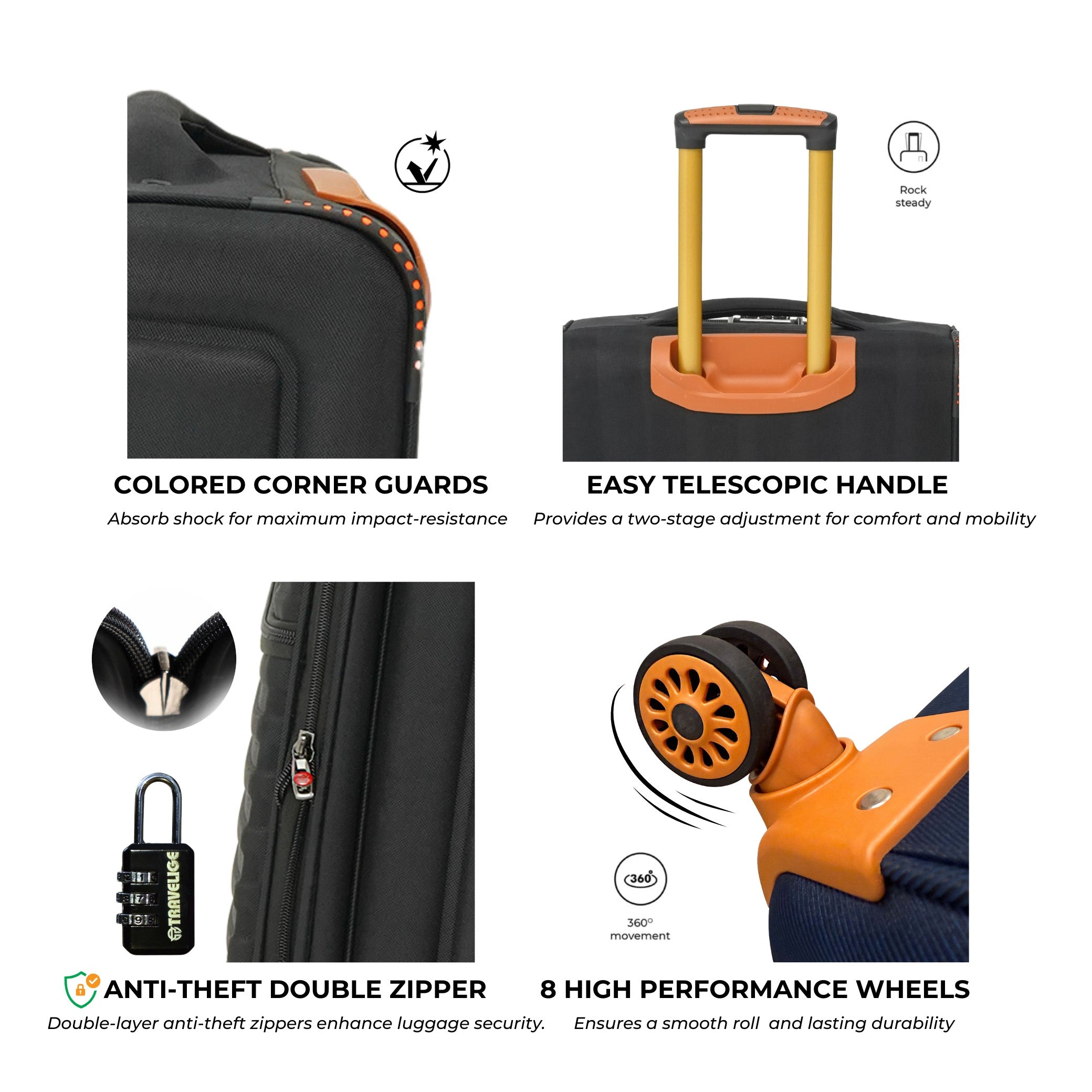 TRAVEL PRIME Luggage (Black)