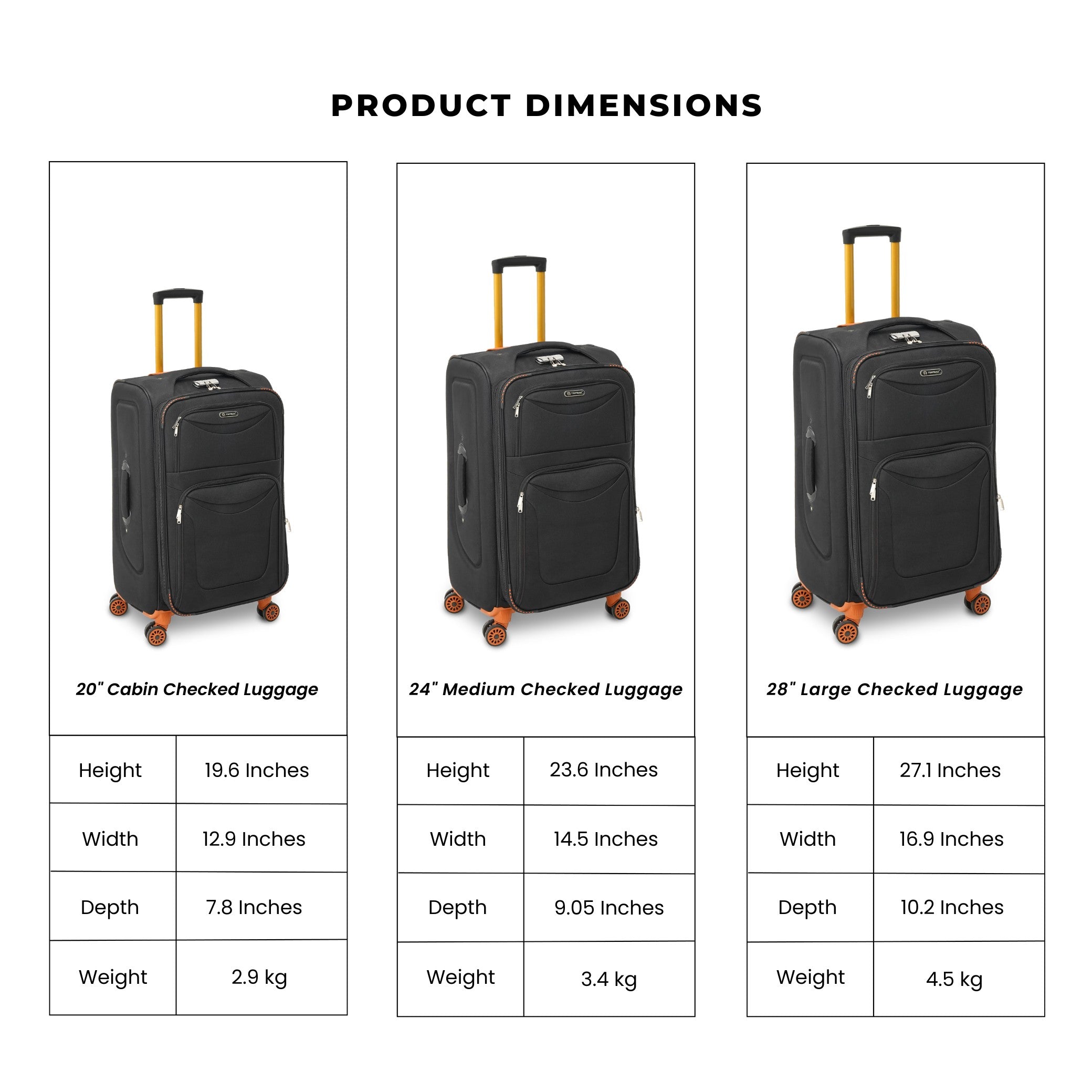 TRAVEL PRIME Luggage (Black)