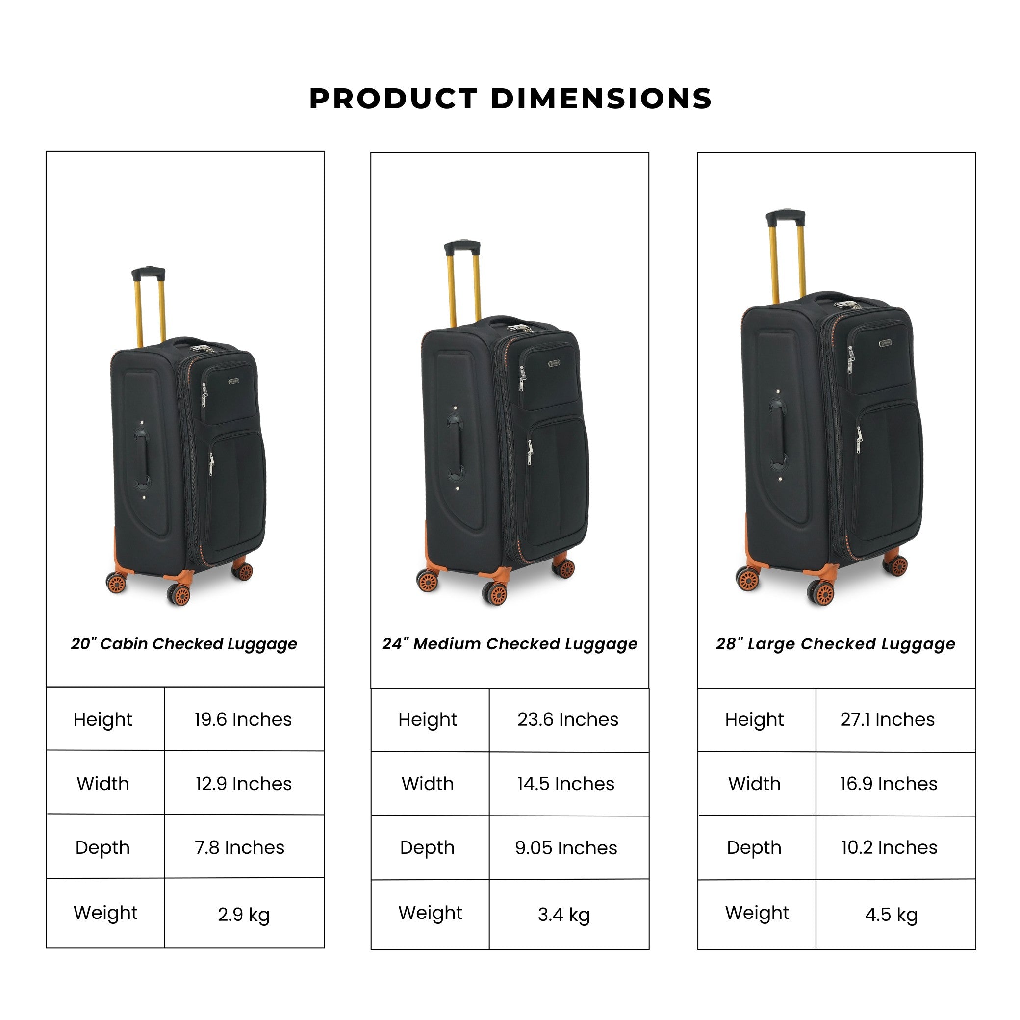 JOURNEY MATE Luggage (Black)