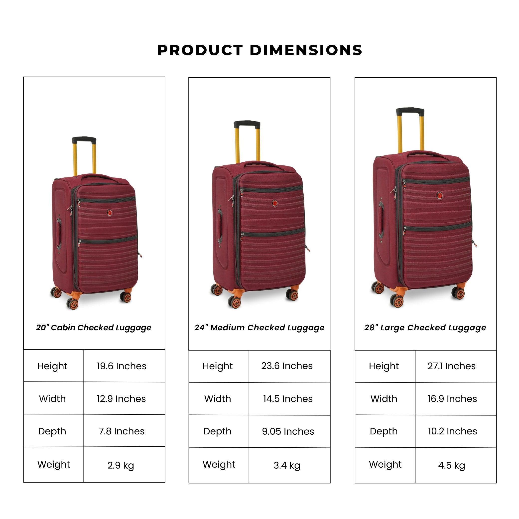 ELITE EXPLORER Luggage (Burgundy)