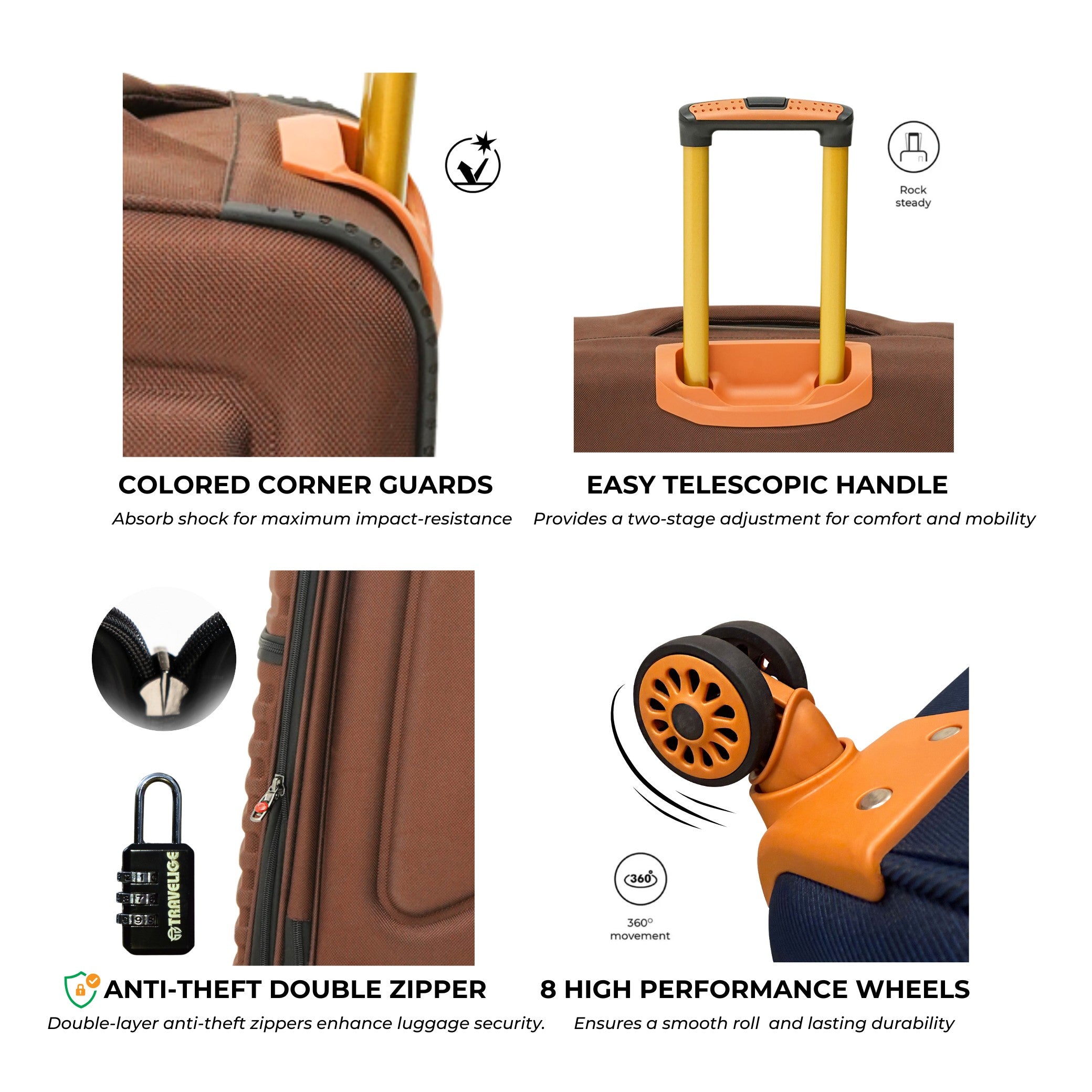 ELITE EXPLORER Luggage (Brown)