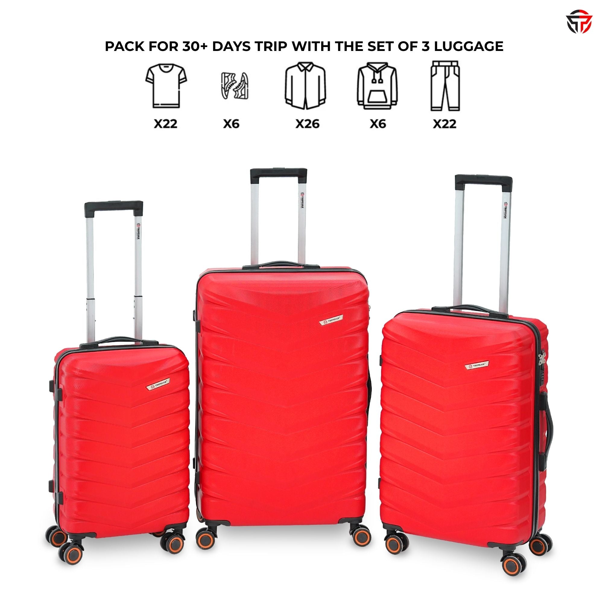 AEROPACK Luggage (Cherry Red)