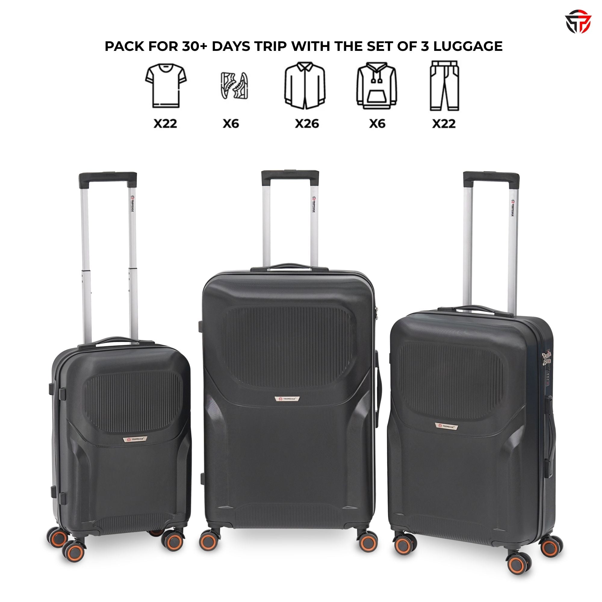 ARMORSHELL Luggage (Attitude Black)